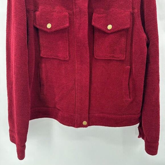 FAHERTY Textured Plush Jacket Womens XL Red Chore Barn Preppy Outdoor Ranch Farm - Picture 3 of 11